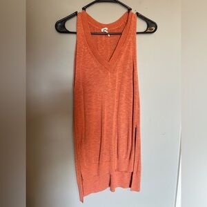 Anthropologie Orange Sleeveless Top Size Small